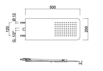 PABLOLUX - F1740 - Wall-mounted rain shower by Rubinetteria Giulini - view 3